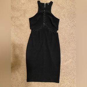 M MIDI tight black dress
